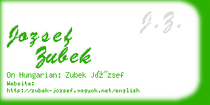 jozsef zubek business card